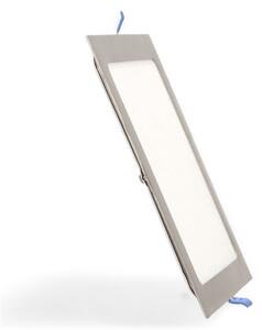 Faretto Led da incasso Slim Nickel 20W Quadrato Cornice argento Apertura 120 gradi CCT temperatura colore regolabile M LEDME