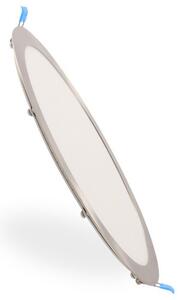 Faretto Led da incasso Nickel 25W Rotondo Cornice argento Apertura 120 gradi CCT temperatura colore regolabile M LEDME