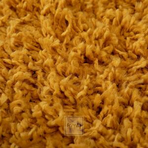 Tappeto di qualità a pelo lungo in colore giallo senape Larghezza: 80 cm | Lunghezza: 150 cm