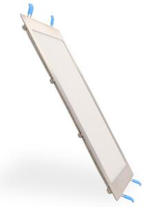Faretto Led da incasso Slim Nickel 25W Quadrato Cornice argento Apertura 120 gradi CCT temperatura colore regolabile M LEDME