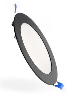 Faretto Led da incasso Slim 12W Rotondo Cornice nera Apertura 120 gradi CCT temperatura colore regolabile M LEDME