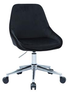Sedia da ufficio design tessuto velluto nero HOLO