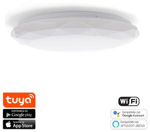 Plafoniera Led Smart Tuya 24W Bluetooth CCT temperatura colore regolabile e dimmerabile Dial M LEDME