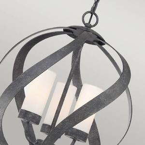 Quintiesse Lampada sospensione Blacksmith nero/bianco Ø40,7cm