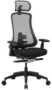 Sedia da ufficio ergonomica Sheer-BB-HD-EU, braccioli regolabili in 4 direzioni, nera - A