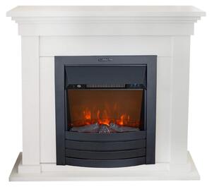 Camino elettrico da 1800 Watt - Bianco, rivestito in MDF - 29x98x94 cm - Design classico - Camino decorativo