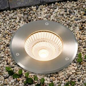 Faretto da incasso a LED Arcchio Thentos, Ø 18 cm, 60°, nichel, IP67 Thentos, Alluminio / Grigio / Zincato, Acciaio Inox, Faretto da incasso da terra