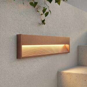 Lucande Applique a LED da incasso Trevin, 60 cm, IP65, alluminio Trevin, Marrone / Ruggine, Alluminio, Moderno, Applique da esterni