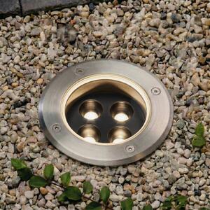 Faretto da incasso a LED Arcchio Thentos, Ø 12 cm, 40°, nichel, IP67 Thentos, Alluminio / Grigio / Zincato, Acciaio Inox, Faretto da incasso da terra