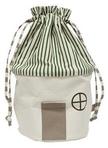 Cesta per giochi da bambino verde/color crema in tessuto ø 26x40 cm Koya – OYOY Mini