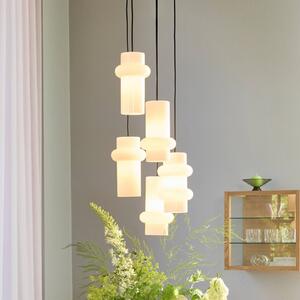Hübsch Lampada a sospensione Pilule Up, dimmerabile, Bianco / Opale, Soggiorno / Sala da pranzo, Vetro, Scandinavo, Lampada a sospensione