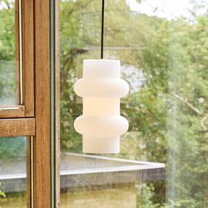 Hübsch Lampada a sospensione Pilule Double, dimmerabile, Bianco / Opale, Soggiorno / Sala da pranzo, Vetro, Scandinavo, Lampada a sospensione