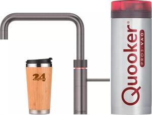 "QUOOKER FUSION Square VAQ PRO3 Gunmetal PVD & 100°C tap (3FSGME)" Miscelatore per lavello da cucina con funzione di acqua bollente a 100°C *Include termo tazza