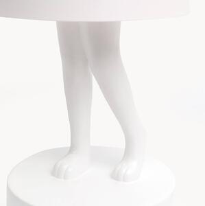 KARE Lampada da tavolo a batteria LED Animal Rabbit, bianca, IP54, 29 cm dimmerabile, Bianco / Opale, Soggiorno / Sala da pranzo, Plastica, Design