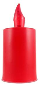 Candela LED/2xAA bianco caldo 10,8 cm rosso
