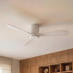 Ventilatore da soffitto Lucande Solenus, bianco, Ø 134 cm, silenzioso Solenus, Bianco / Opale, Soggiorno / Sala da pranzo, Plastica, Moderno