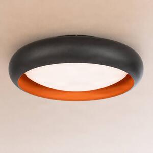 Plafoniera soffitto Serava Lindby, dimmerabile, Nero, Soggiorno / Sala da pranzo, Plastica, Moderno, Plafoniera