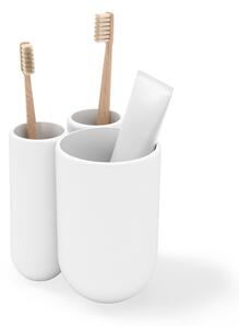 Bicchiere di plastica bianco per spazzolini da denti Touch - Umbra