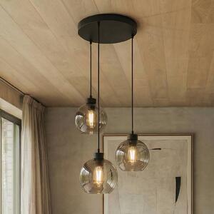 Lampada a sospensione in vetro Cubus TK Lighting, dimmerabile, Nero, Soggiorno / Sala da pranzo, Vetro, Moderno, Lampada a sospensione