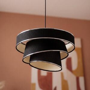 OSRAM Lampada a sospensione Decor Glittey, dimmerabile, Alluminio / Grigio / Zincato, Soggiorno / Sala da pranzo, Tessuto / Stoffa / Seta, Moderno, Lampada a sospensione