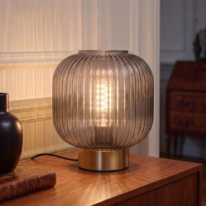 OSRAM Lampada da tavolo Decor Groovie, Alluminio / Grigio / Zincato, Soggiorno / Sala da pranzo, Vetro, Vintage, Lampada da tavolo