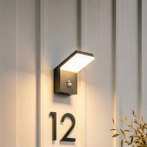 Arcchio applique da esterni LED Yolena, sensore, antracite, alluminio Yolena, Nero, Alluminio, Moderno
