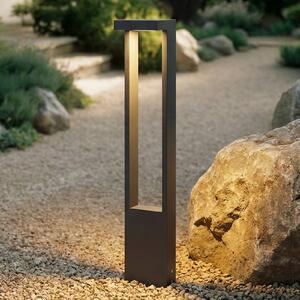 Lampioncino da giardino Lonete Lindby, Nero, Alluminio, Moderno, Lampada LED da esterni