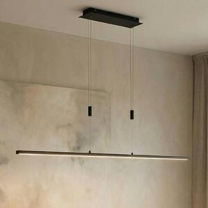 Lampada LED a sospensione Arneja di Lindby, nera, CCT, regolabile in altezza dimmerabile, Nero, Soggiorno / Sala da pranzo, Alluminio, Moderno