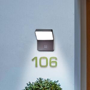 OSRAM LED-Sensor-applique da esterni LED ENDURA STYLE WIDE grigio scuro, Alluminio / Grigio / Zincato, Alluminio, Moderno