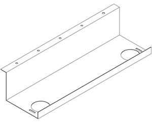 Passacavi in lamiera per scrivania GETWAY cm 50x16,5x10,8