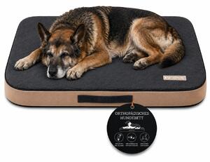 Materasso ortopedico per cani, cuccia, ideale per proteggere le articolazioni, taglia XL, 110x75 cm, colore grigio