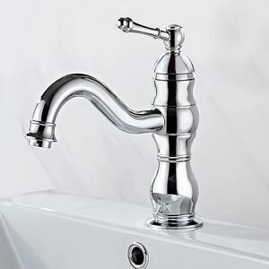 Rubinetto girevole a 360° Miscelatore per lavabo in ottone con valvola in Vetroceramica cromo