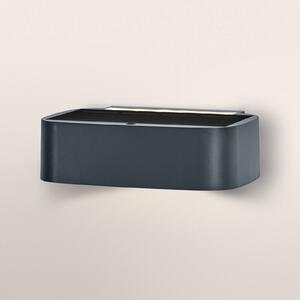 OSRAM Applique solare ENDURA STYLE UPDOWN, grigia, sensore IP65 dimmerabile, Alluminio / Grigio / Zincato, Plastica, Moderno, Applique da esterni