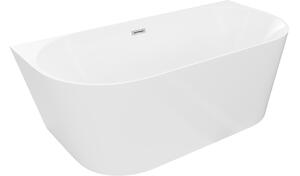 Mexen Oval Slim vasca da bagno indipendente parete 170 x 80 cm, bianca, troppopieno cromato - 52661708000-01