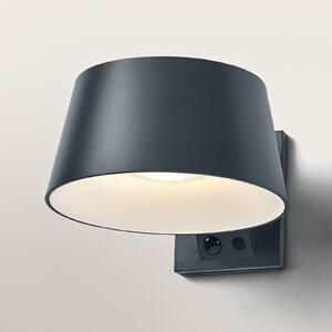 OSRAM Applique solare ENDURA STYLE BRELLA, grigia, sensore IP54 dimmerabile, Alluminio / Grigio / Zincato, Plastica, Moderno, Applique da esterni