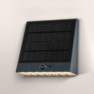 OSRAM Applique solare ENDURA STYLE FIN, grigia, sensore, IP54 dimmerabile, Alluminio / Grigio / Zincato, Plastica, Moderno, Applique da esterni