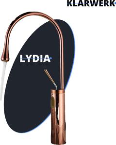 Lydia | rubinetto da bagno Hotel Rosegold | rubinetto in acciaio inox per lavabi alti | miscelatore 2 attacchi | rubinetto alta pressione alta | bagno