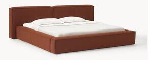 Letto imbottito in bouclé Lennon