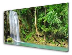 Quadro vetro Cascata Foresta Natura 100x50 cm