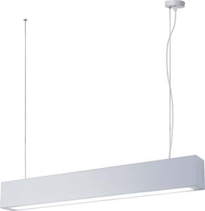 Lampada a sospensione LED Ibros bianca 18W, bianco caldo, 1140 lm, metallo, dimensioni: 150x63x5,5 cm, IP20, Light Prestige
