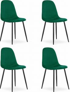 Sedia COMO - velluto verde scuro x 4