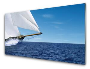 Quadro su vetro Barca Mare Paesaggio 100x50 cm