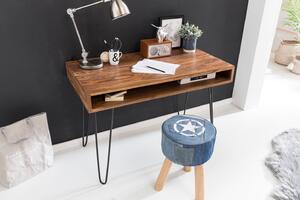 Scrivania BAGLI marrone 110 x 60 x 76 cm in legno massiccio