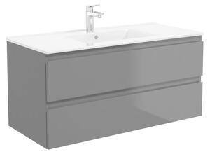 OLTENS, mobile sottolavabo per bagno, con lavabo integrato, dimensioni 101 x 48,8 cm, dotato di 2 cassetti