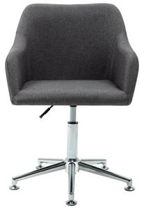 VidaXL Sedia da ufficio girevole in tessuto grigio scuro