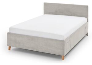 Letto da bambini beige imbottito con contenitore con rete inclusa 120x200 cm Cool – Meise Möbel