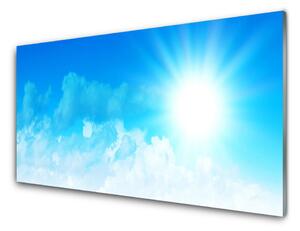 Quadro vetro Sole Cielo Paesaggio 100x50 cm