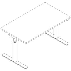 Scrivania regolabile in altezza elettr. GETWAY cm 140x80 strutt.met. b