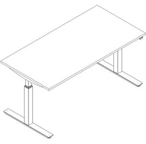 Scrivania regolabile in altezza elettr. GETWAY cm 160x80 strutt.met. b
