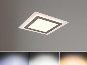 Lampada da soffitto MORGAN con telecomando, argento, 45x45 cm